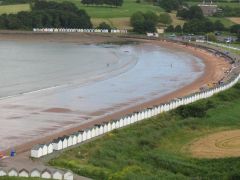 Strandhäuschen an der Englischen Riviera